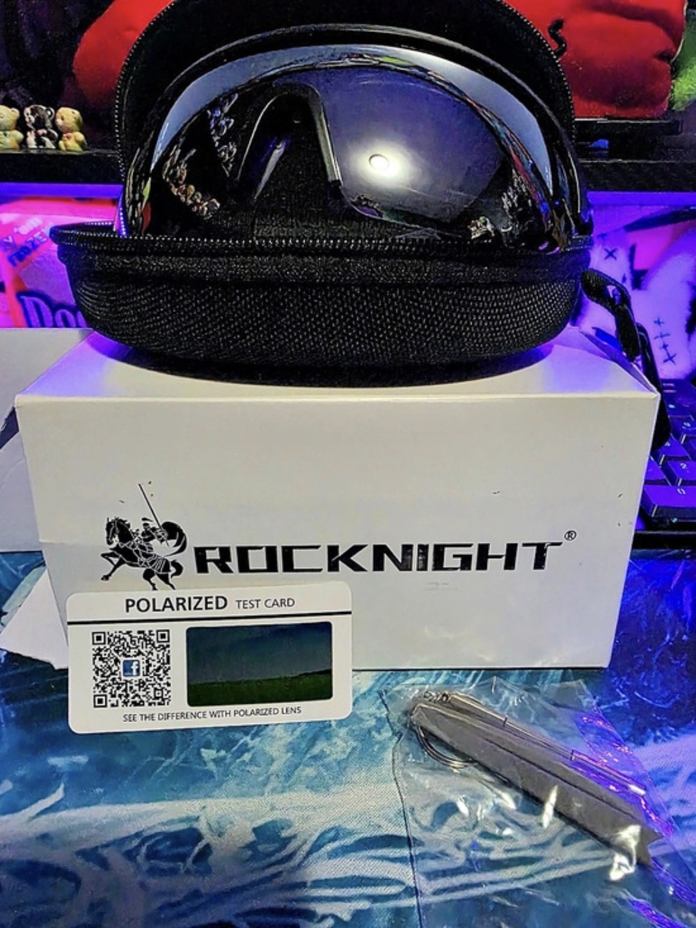 Rocknight Polarized Sports Sunglasses 8177 Polarized Sports Sunglasses Black NWT